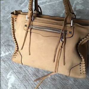 Rebecca Minkoff Suede Reagan Crossbody Satchel - color Sand